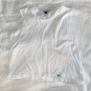 Marek + Richard Sleeveless White Crop Top Medium